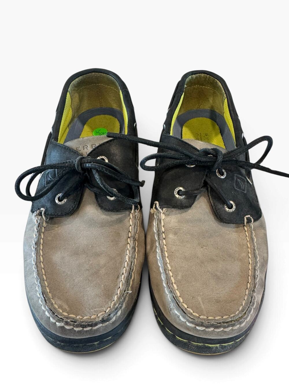 Sperry Men’s Size 11 Gray Leather Boat Shoes Lace Up Casual Loafers